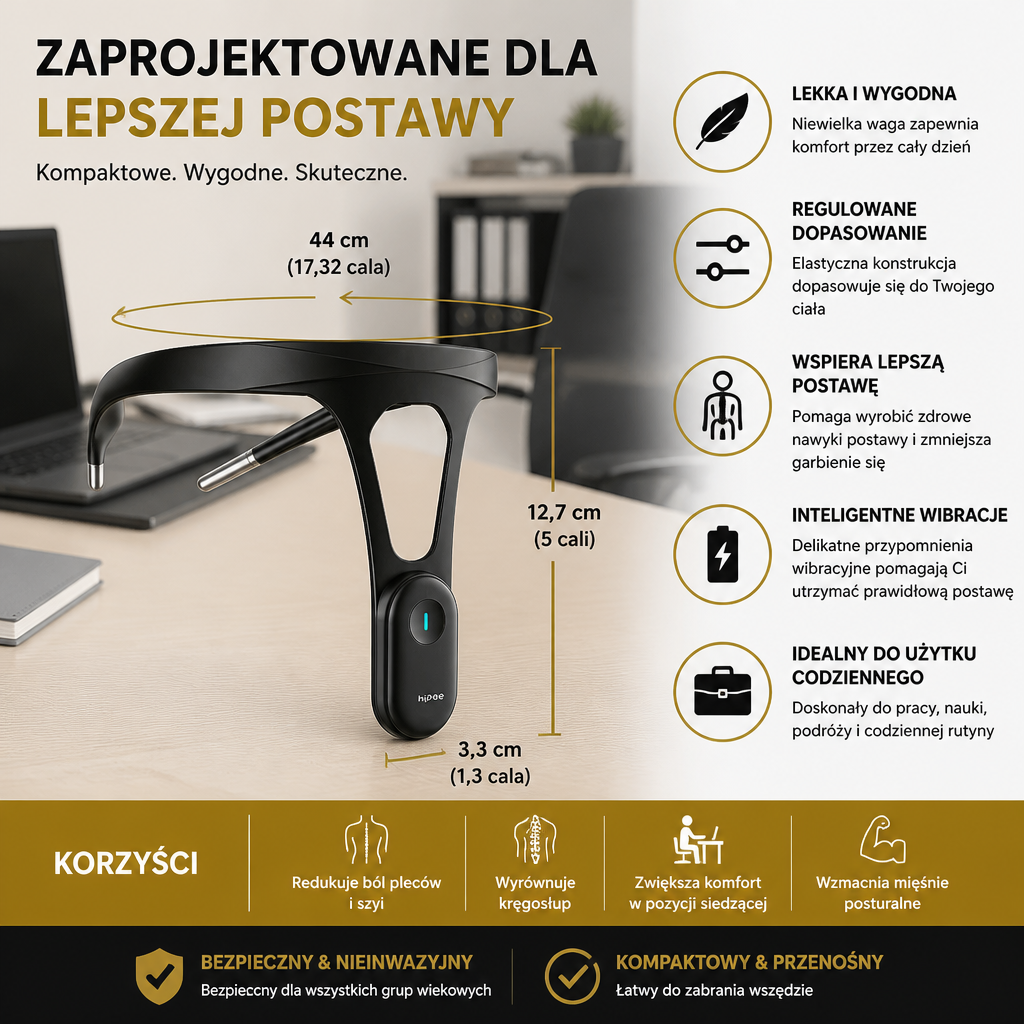 Ergonomiczny Korektor Postawy – Urządzenie Wspierające Plecy dla Poprawy Zdrowej Postawy w Codziennym Życiu