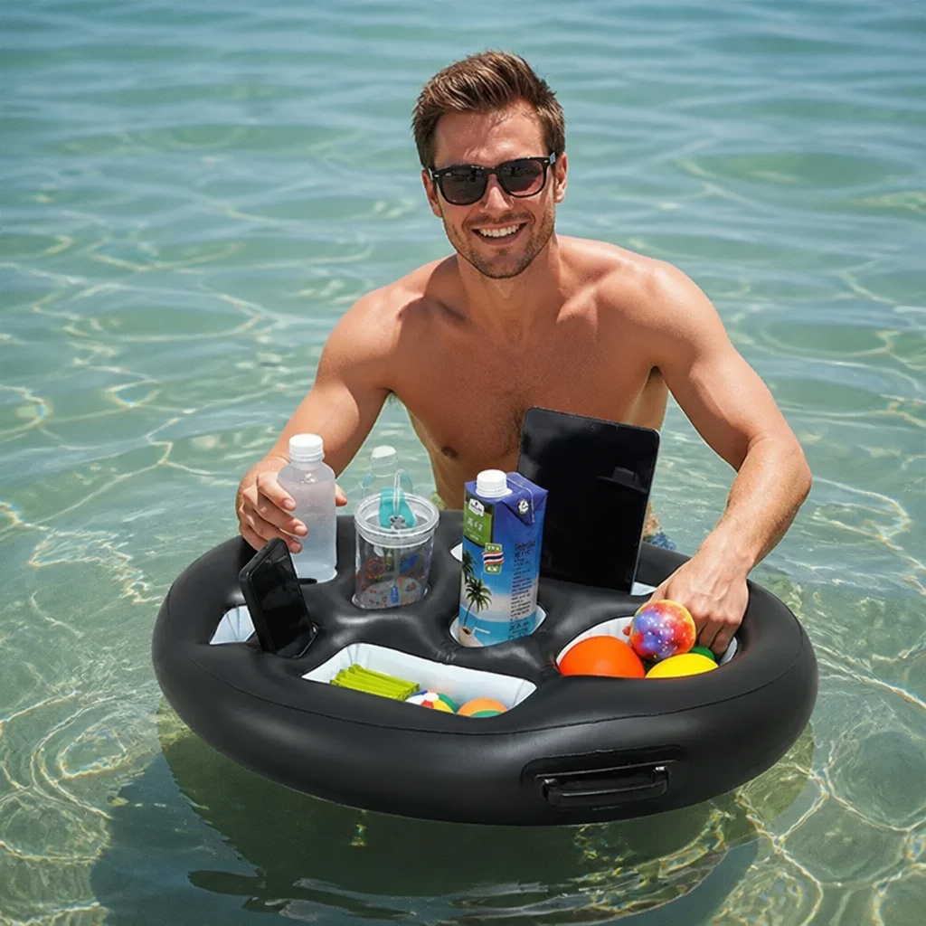 Inflatable Drink Holder – Wielofunkcyjna taca na napoje i przekąski