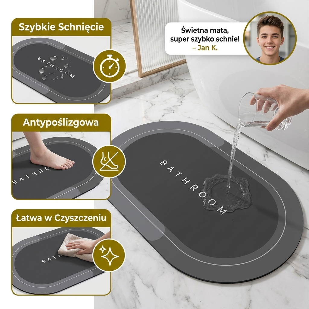 Szybkoschnąca Mata Łazienkowa