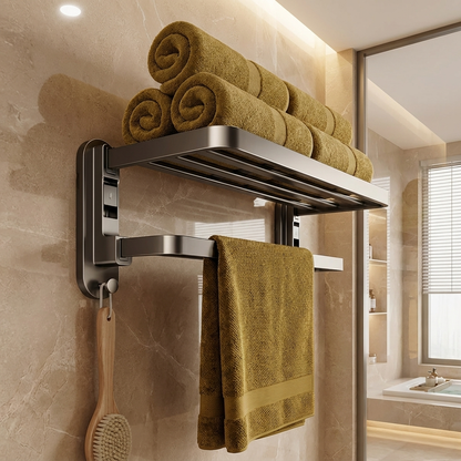 Składany uchwyt na ręczniki z przyssawką