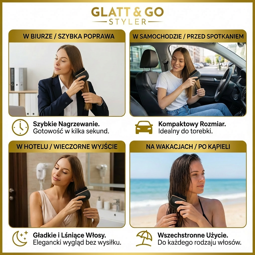 Glatt & Go Styler – Bezprzewodowa prostownica do włosów w podróży