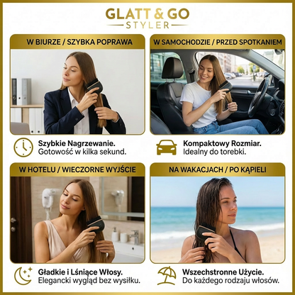 Glatt & Go Styler – Bezprzewodowa prostownica do włosów w podróży