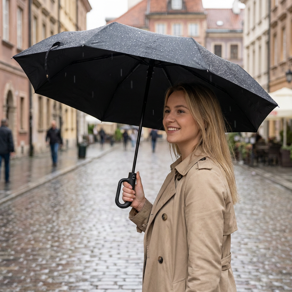 Premiumowy Automatyczny Parasol Składany na Słońce i Deszcz – Kompaktowy i Wiatroodporny