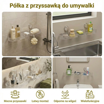 Półka z przyssawką do umywalki