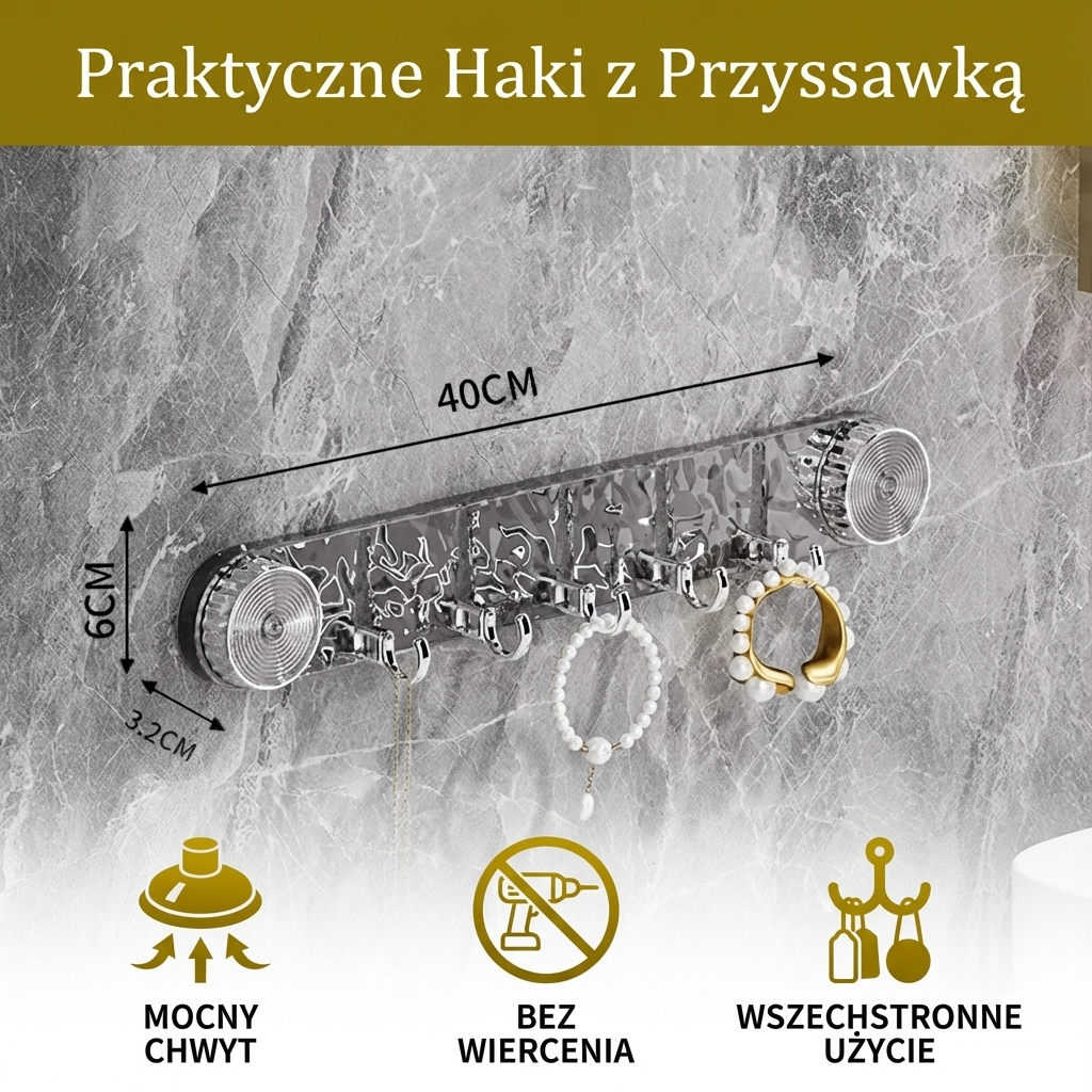Praktyczne Haki z Przyssawką