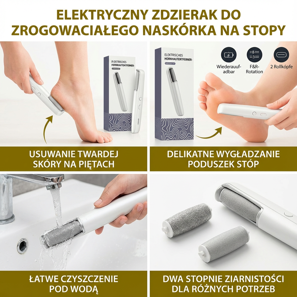 Elektryczny Zdzierak Do Zrogowaciałego Naskórka Na Stopy