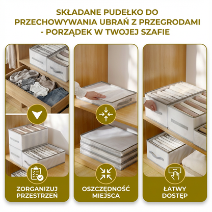 Składane Pudełko Do Przechowywania Ubrań Z Przegrodami