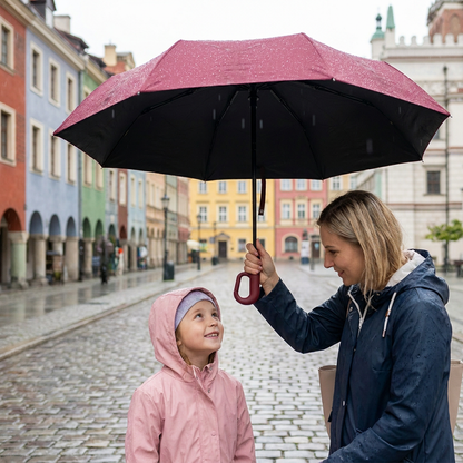 Premiumowy Automatyczny Parasol Składany na Słońce i Deszcz – Kompaktowy i Wiatroodporny