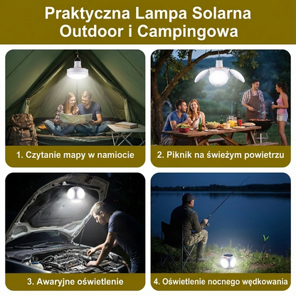 Praktyczna Lampa Solarna Outdoor i Campingowa