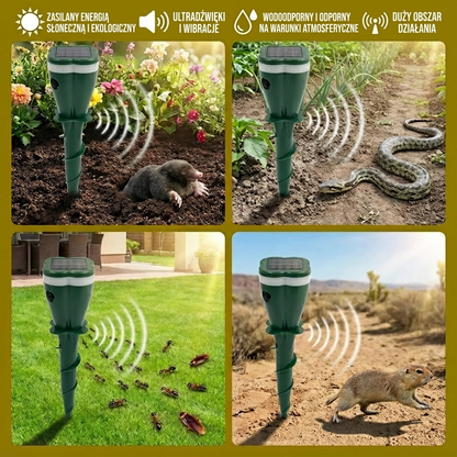 Solarny Ultradźwiękowy Odstraszacz Zwierząt i Owady