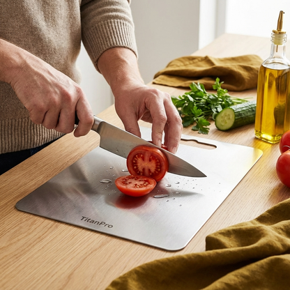 TitanPro – Wysokiej Jakości Deska do Krojenia z Niemieckiej Stali Nierdzewnej