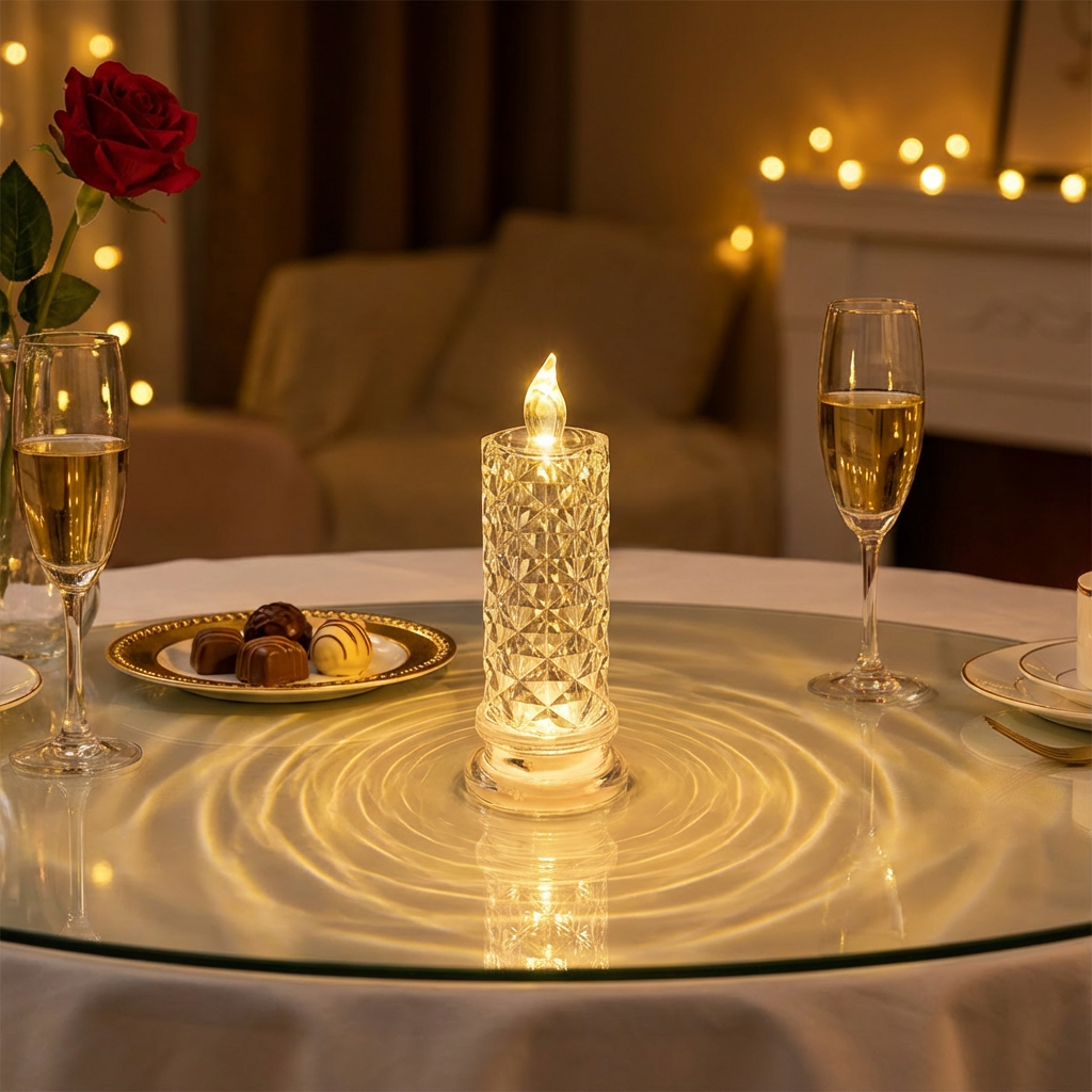 LED Kryształowe Światło Świecy