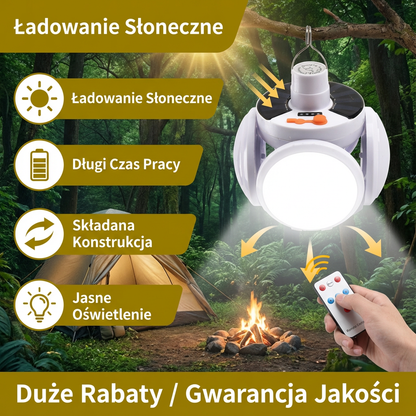 Praktyczna Lampa Solarna Outdoor i Campingowa