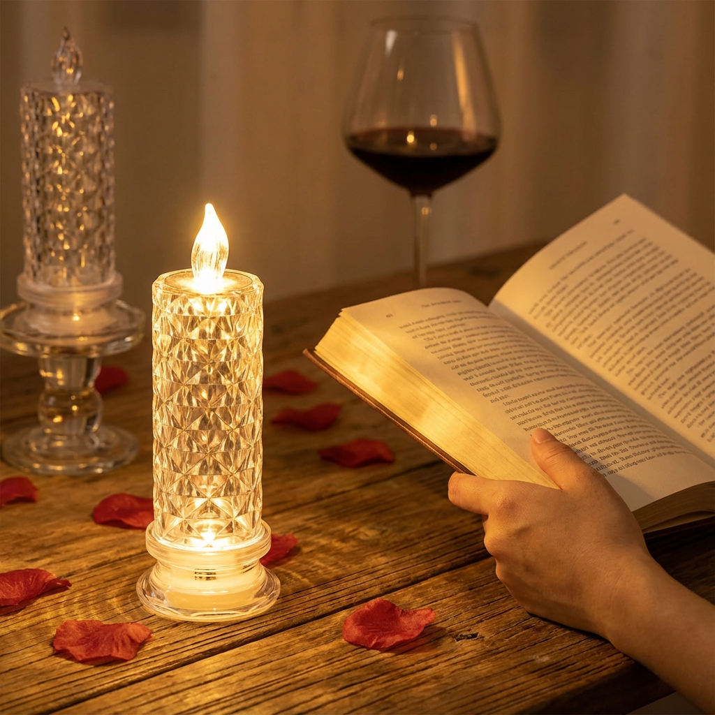 LED Kryształowe Światło Świecy