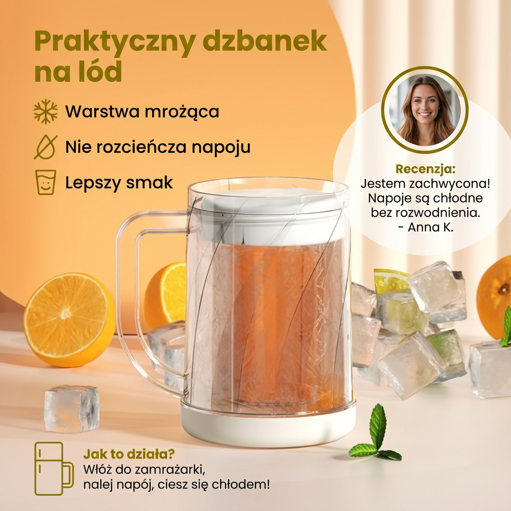 Praktyczny dzbanek na lód