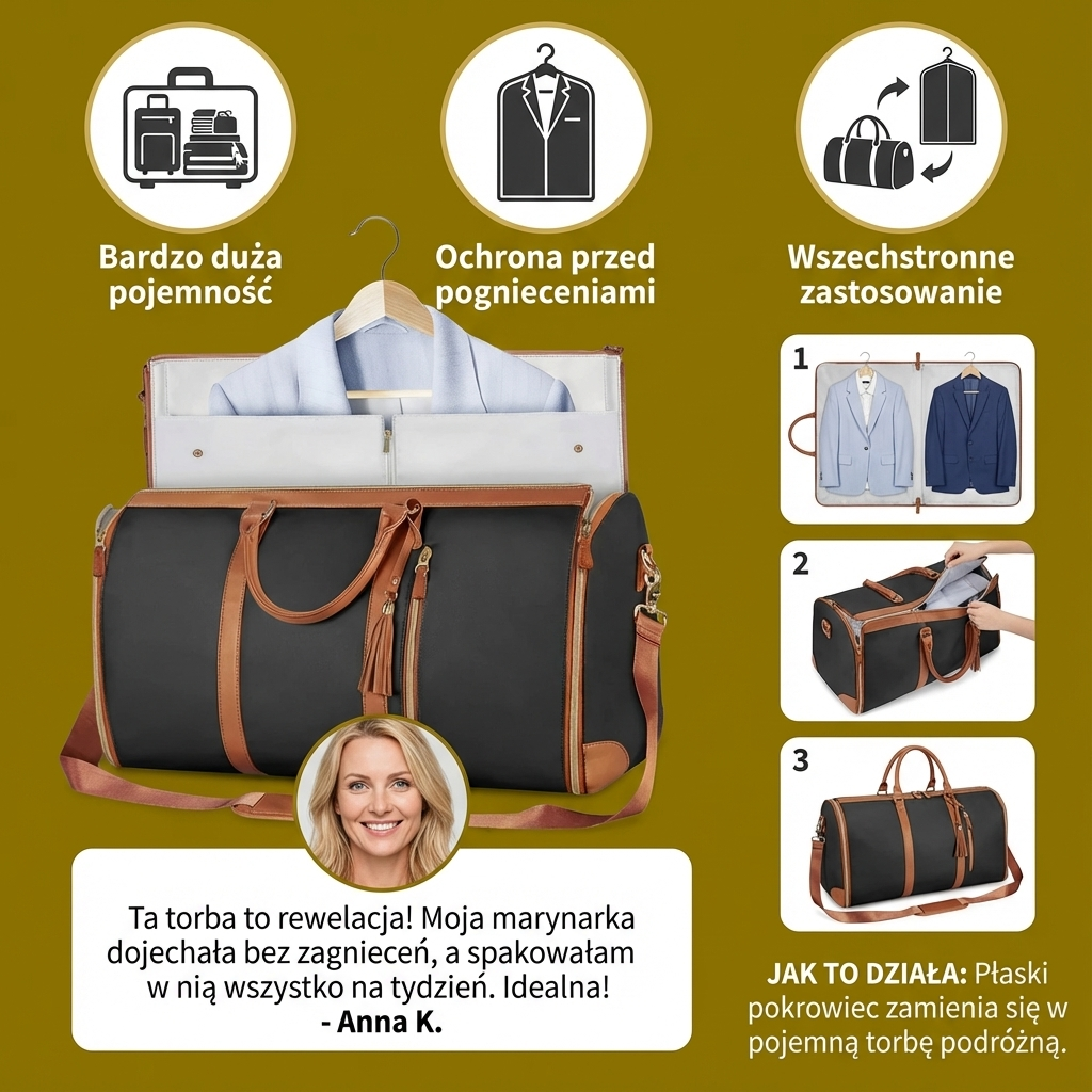 Torba podróżna z wyjątkowo dużą ilością miejsca