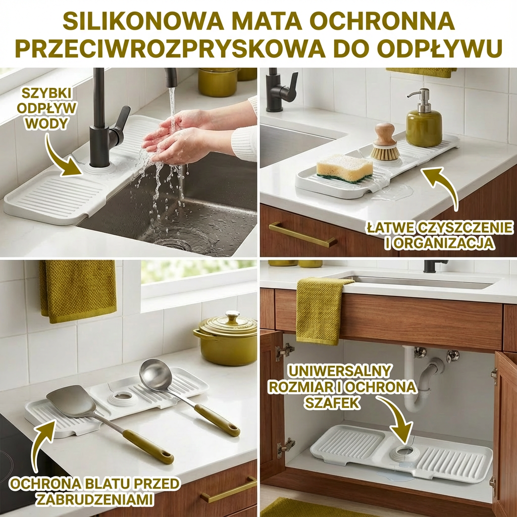 Silikonowa Mata Ochronna Przeciwrozpryskowa Do Odpływu