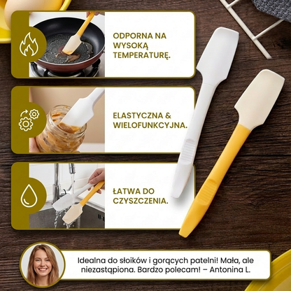 Wielofunkcyjna, Odporna na Wysoką Temperaturę Mini Szpatułka z Silikonu