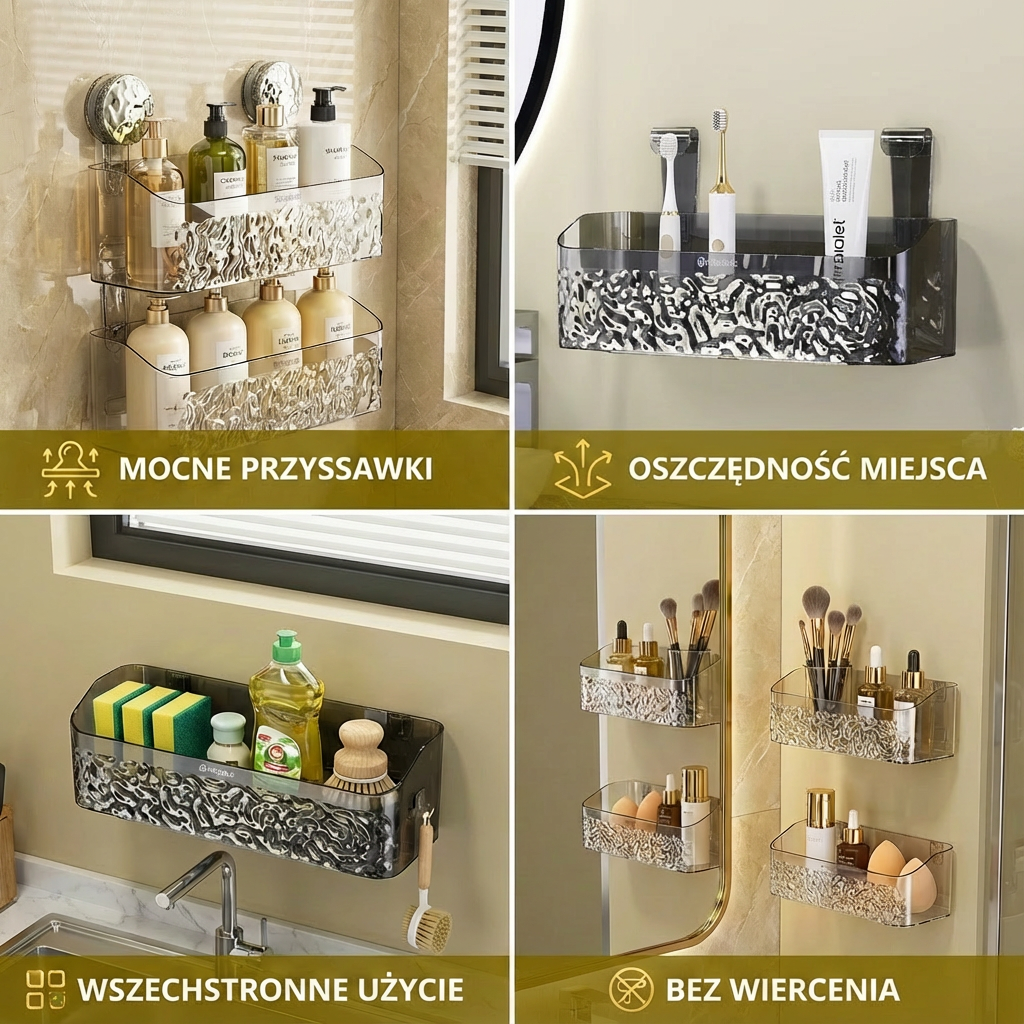 Półka Łazienkowa Na Przyssawki