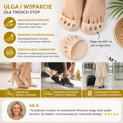 Damskie Zehensocken – Oddychające Antypoślizgowe Skarpetki do High Heels i Maksymalny Komfort (4 Par)