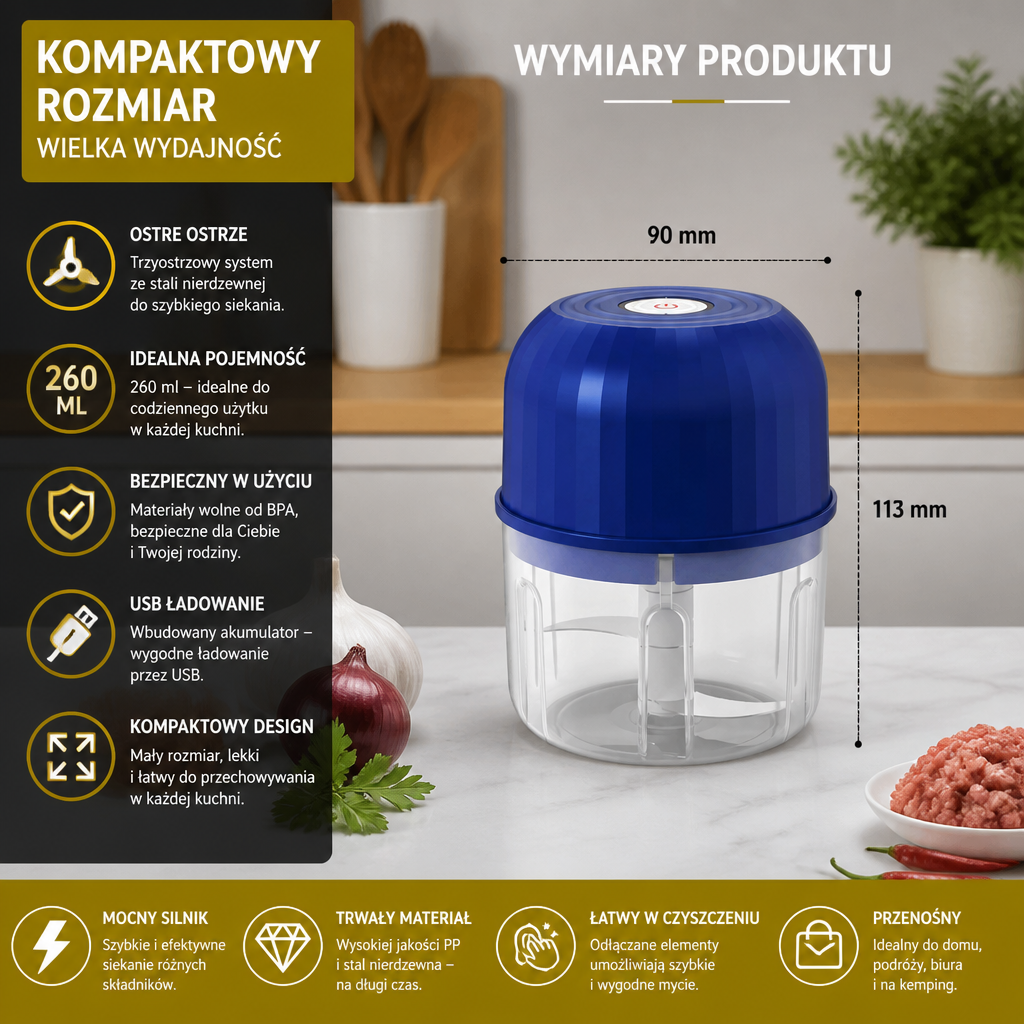 Wielofunkcyjny Elektryczny Multirozdrabniacz