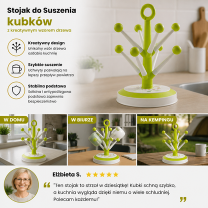 Wielofunkcyjny Stojak Do Suszenia Kubków Z Kreatywnym Wzorem Drzewa Do Kuchni
