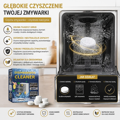 Tabletki Do Czyszczenia Zmywarki Do Głębokiego Czyszczenia I Usuwania Tłuszczu – Wykonane Z Delikatnych Składników