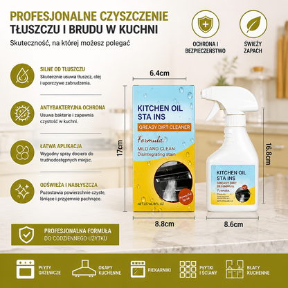 Spray Do Odtłuszczania Kuchni – Antybakteryjny Środek Do Usuwania Tłuszczu Ze Świeżym Zapachem