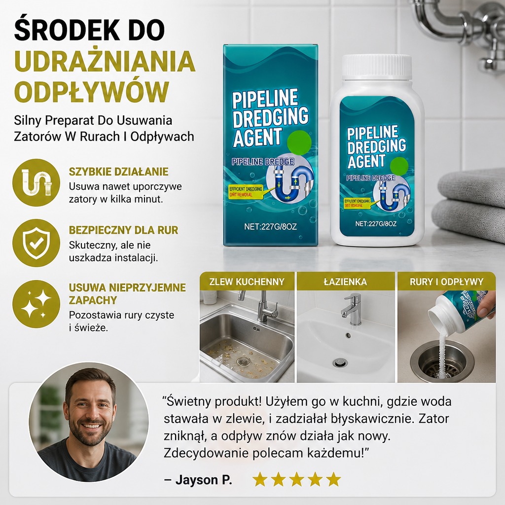 Środek Do Udrażniania Odpływów – Silny Preparat Do Usuwania Zatorów W Rurach I Odpływach