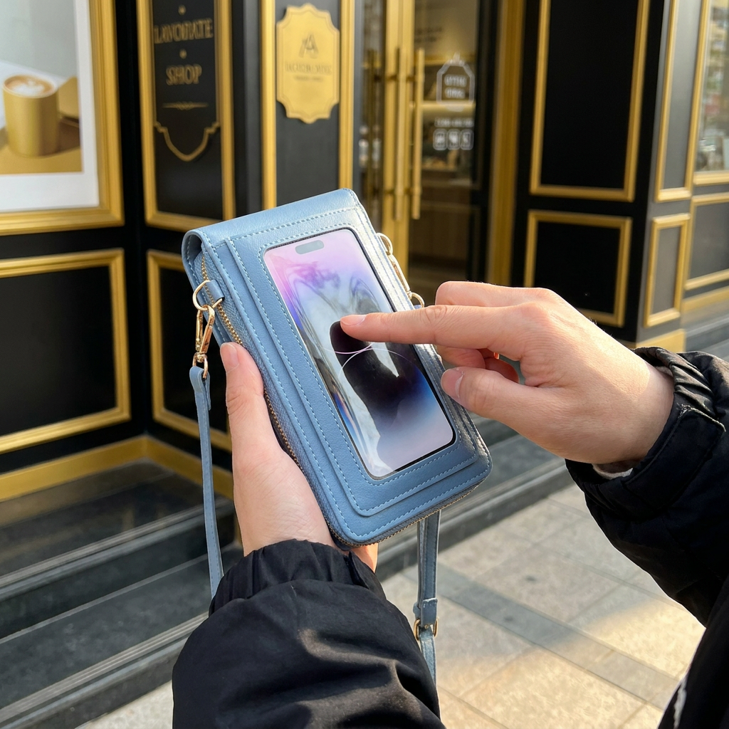 Torba Na Telefon Z Ekranem Dotykowym Na Ramię – Kompaktowe Etui Na Telefon, Klucze I Niezbędne Drobiazgi