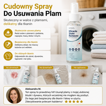 Cudowny Spray Do Usuwania Plam – Skuteczny W Walce Z Plamami, Delikatny Dla Tkanin