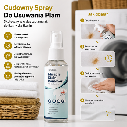 Cudowny Spray Do Usuwania Plam – Skuteczny W Walce Z Plamami, Delikatny Dla Tkanin