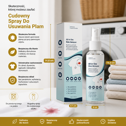 Cudowny Spray Do Usuwania Plam – Skuteczny W Walce Z Plamami, Delikatny Dla Tkanin
