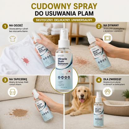 Cudowny Spray Do Usuwania Plam – Skuteczny W Walce Z Plamami, Delikatny Dla Tkanin