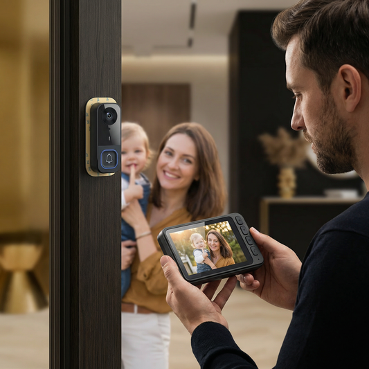 Bezprzewodowy inteligentny wideodomofon – ochrona HD z dwukierunkową komunikacją i powiadomieniami o ruchu