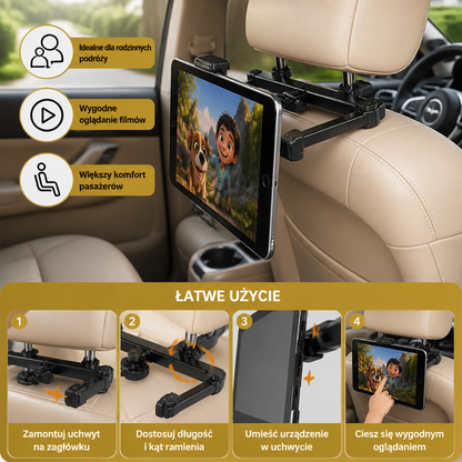 Obrotowy Uchwyt 360° Na Tablet Do Zagłówka Samochodowego – Uchwyt Na Tablet Na Tylne Siedzenie
