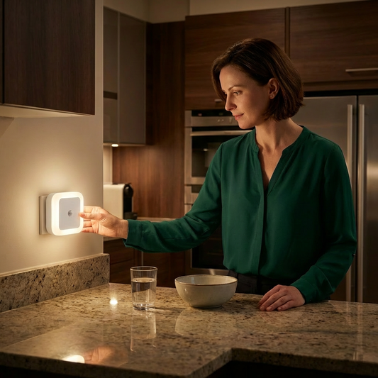 Zestaw lampek nocnych LED z czujnikiem – kompaktowy i energooszczędny