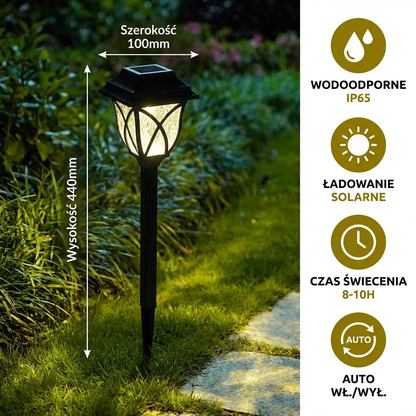 Solarne lampki LED do oświetlenia ścieżek – Wodoodporne oświetlenie ogrodowe do użytku na zewnątrz