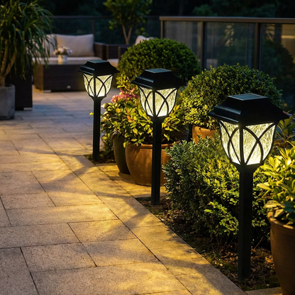 Solarne lampki LED do oświetlenia ścieżek – Wodoodporne oświetlenie ogrodowe do użytku na zewnątrz