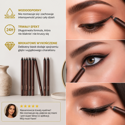 Wodoodporny eyeliner w żelu z brokatem – trwały, odporny na rozmazywanie kolor