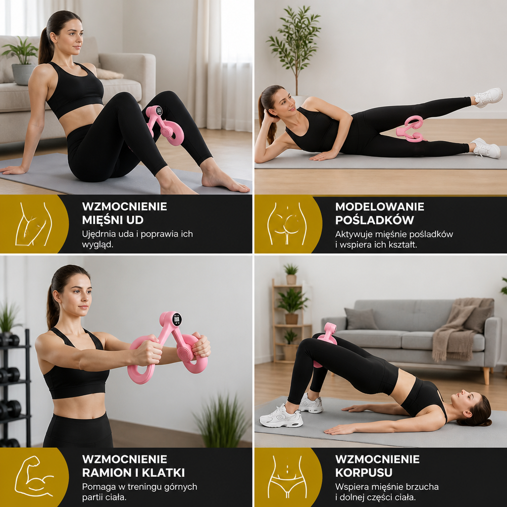 Regulowany trener mięśni ud i pośladków – Składane urządzenie fitness z oporem
