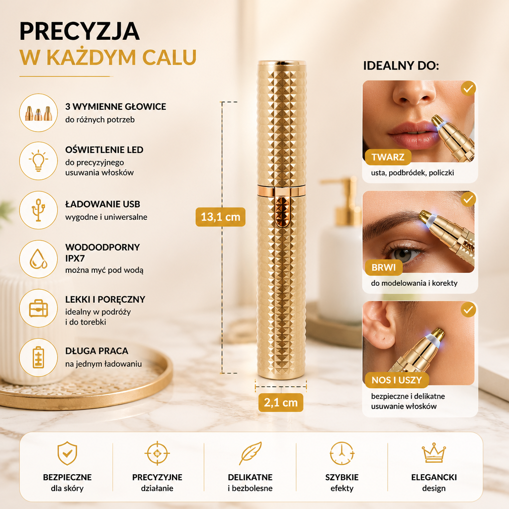 3-w-1 Precyzyjny Trymer Do Pielęgnacji Urody