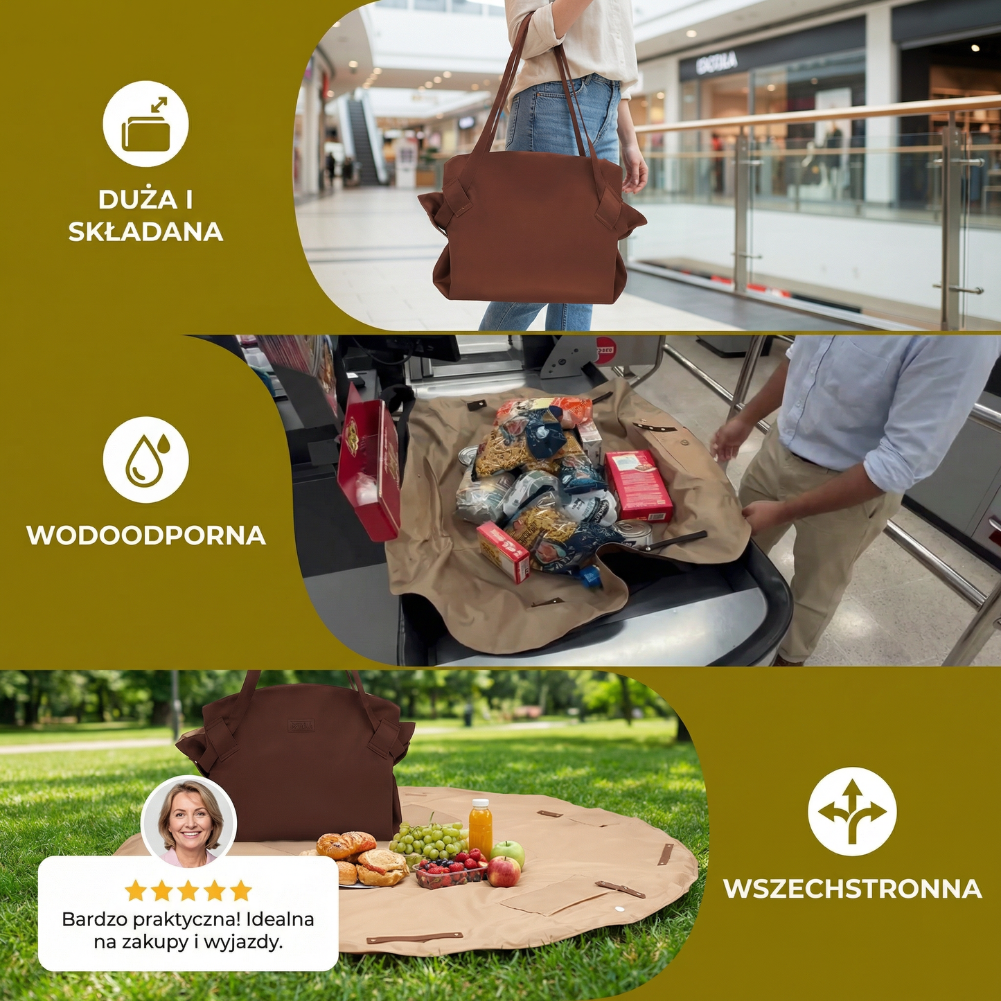 Duża składana torba organizer – praktyczna, wodoodporna i wszechstronne zastosowanie