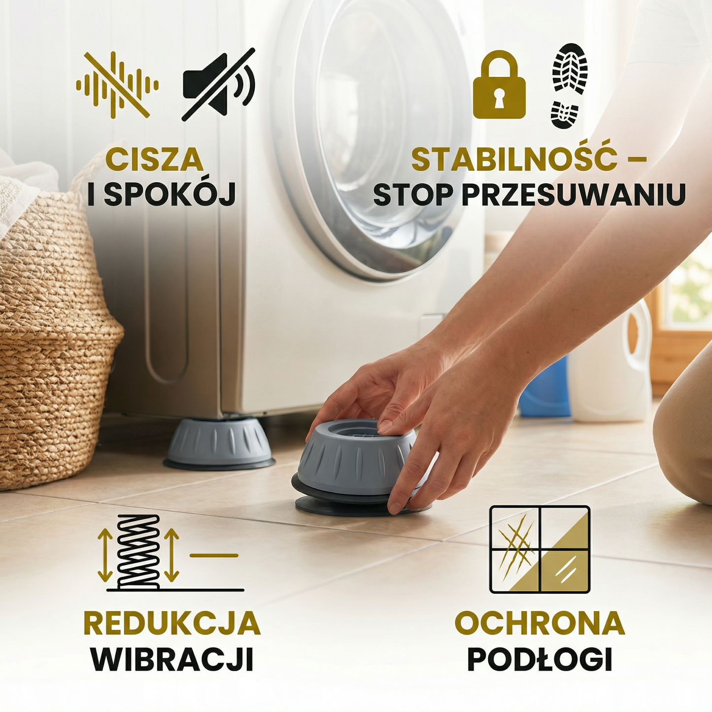 Podkładki Antywibracyjne Do Pralki – Antypoślizgowe I Wyciszające