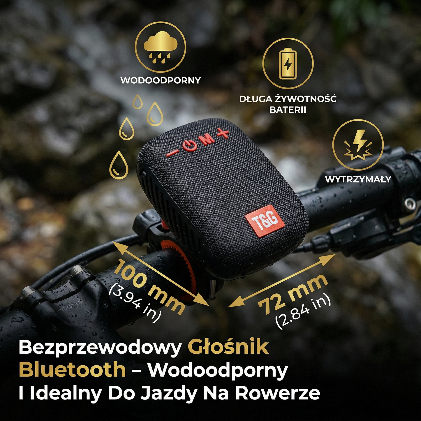 Bezprzewodowy Głośnik Bluetooth – Wodoodporny I Idealny Do Jazdy Na Rowerze