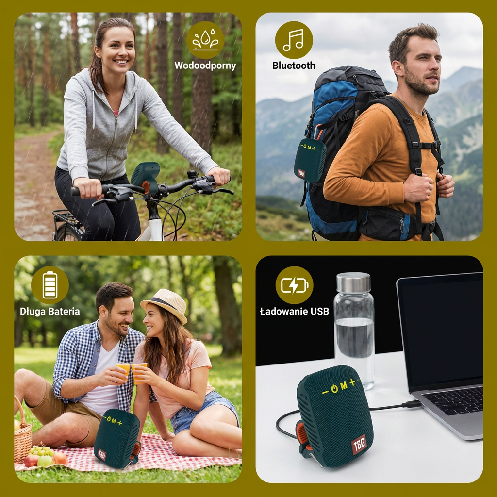 Bezprzewodowy Głośnik Bluetooth – Wodoodporny I Idealny Do Jazdy Na Rowerze