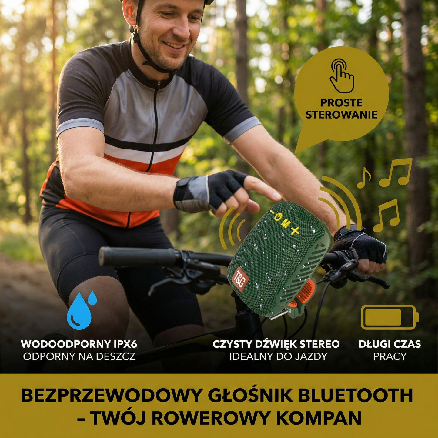 Bezprzewodowy Głośnik Bluetooth – Wodoodporny I Idealny Do Jazdy Na Rowerze