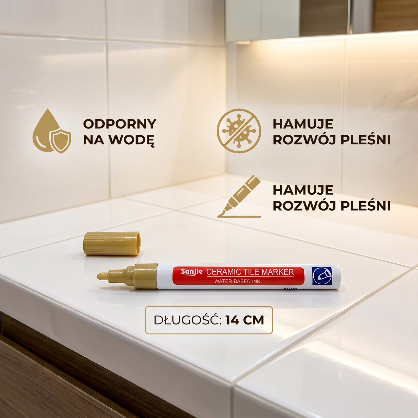 Pisak Do Fug Odporny Na Wodę I Hamujący Powstawanie Pleśni