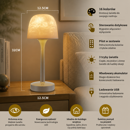 Lampka Projekcyjna LED Aurora i Fale Oceanu z Dotykowym Sterowaniem