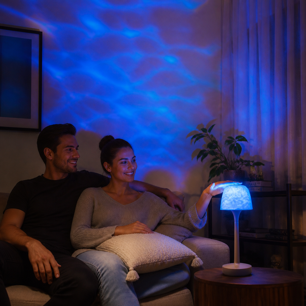 Lampka Projekcyjna LED Aurora i Fale Oceanu z Dotykowym Sterowaniem